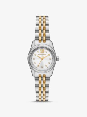 michael kors petite lexington two tone watch|Petite Lexington Pavé Two.